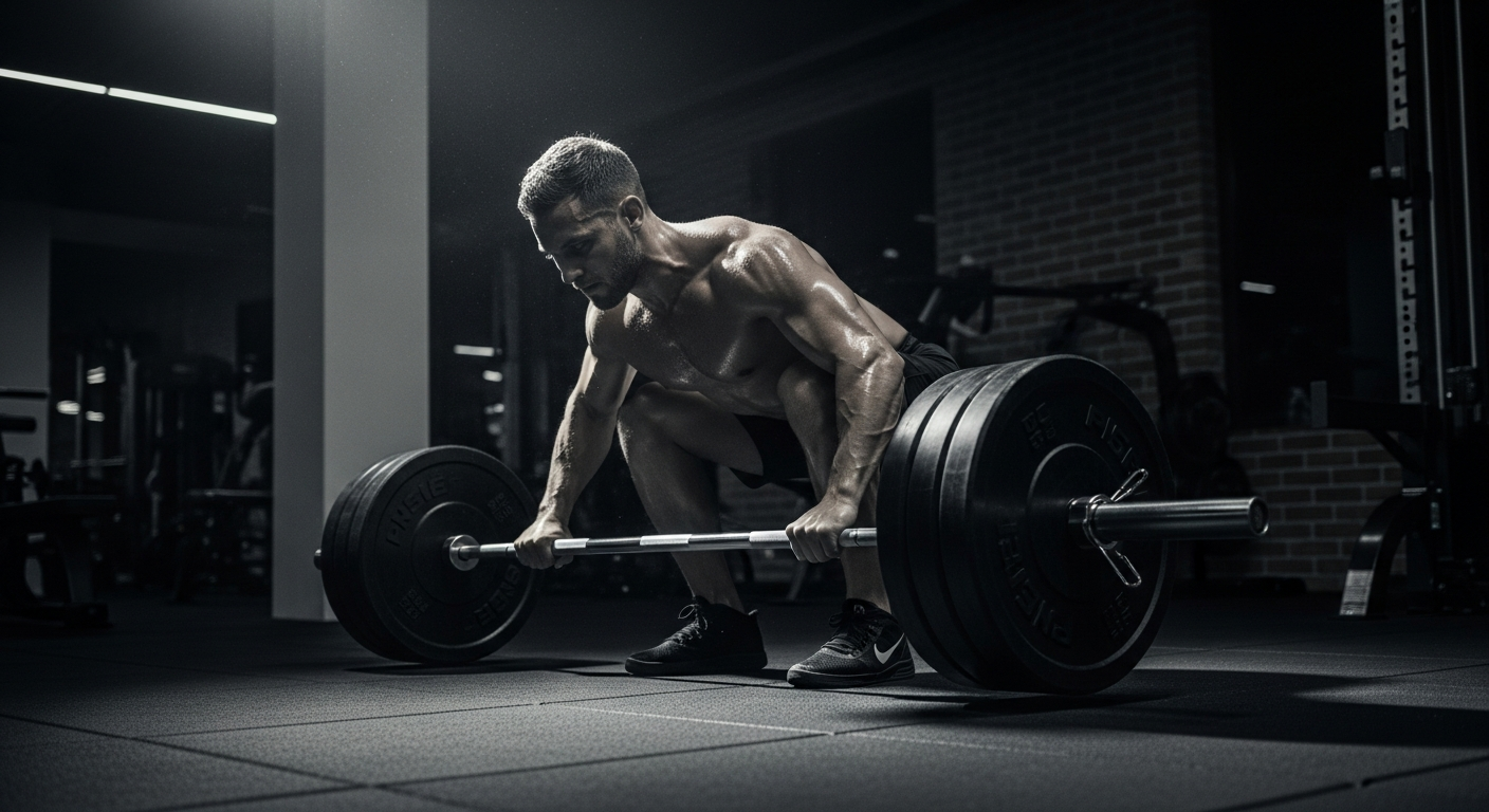 Athlete lifting weights in a premium gym