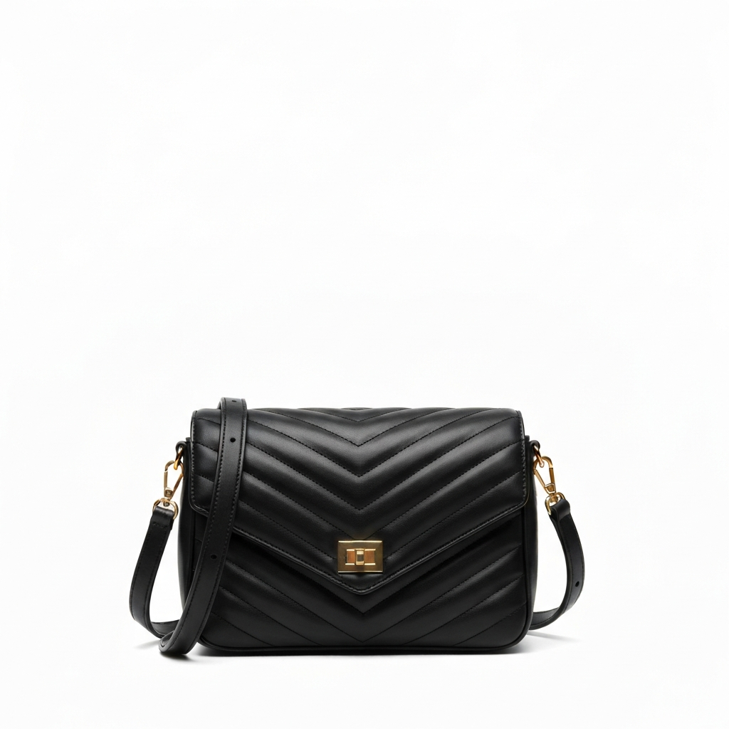 GEOMETRIC LEATHER BAG