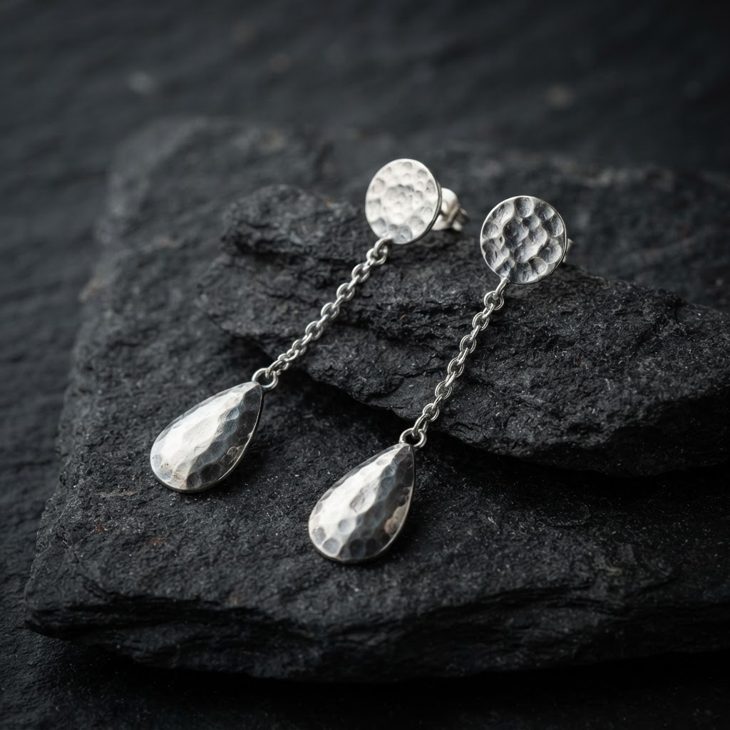 Sterling silver drop earrings