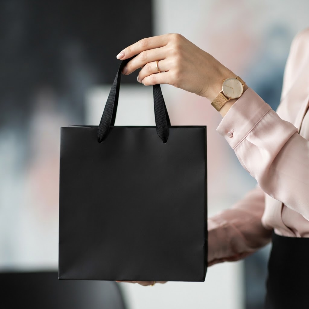 Luxury shopping bag detail